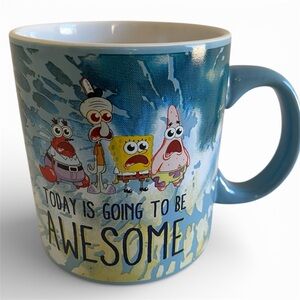 Nickelodeon SpongeBob SquarePants Ceramic Mug TODAY IS GOING TO BE AWESOME